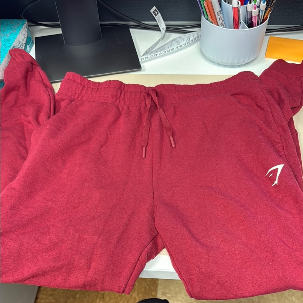Red Athletic Shorts with Logo
